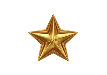 Obraz premium Gleaming golden star radiates brilliance a symbol of achievement and recognition against the void representing excellence and aspiration.