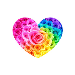 Rose Hearts Rainbow