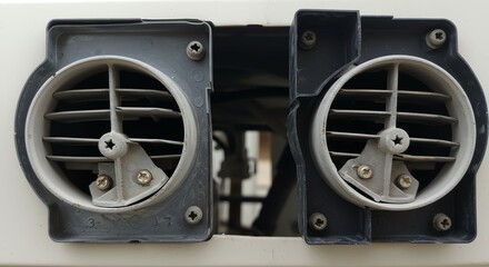 Obraz premium Dual Air Vents on White Surface in Indoor Setting