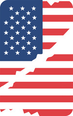 Usa flag map silhouette patriotic american symbol