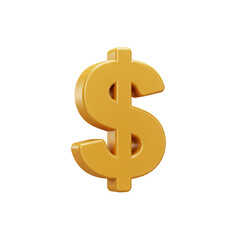 Obraz premium A gleaming golden dollar sign rendered in three dimensions represents wealth prosperity and financial concepts against an undefined space.