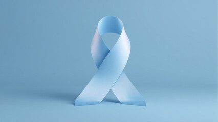 Blue ribbon: prostate cancer awareness, created with AI