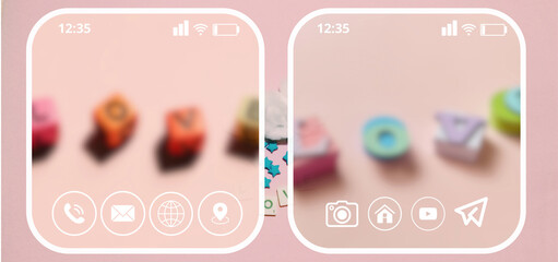 set of infographic elements media icon.18