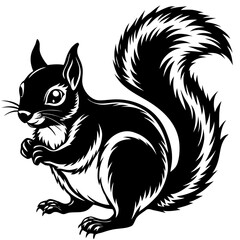Charming squirrel art design for branding, stationery, or animal themed products like kids apparel
