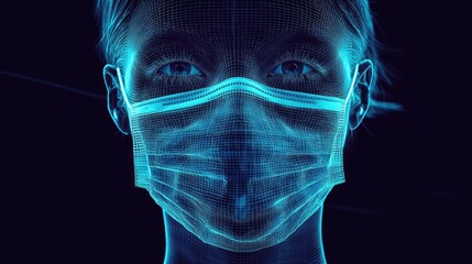 costume flickering face mask