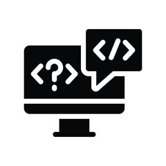 coding language glyph icon illustration vector graphic.eps