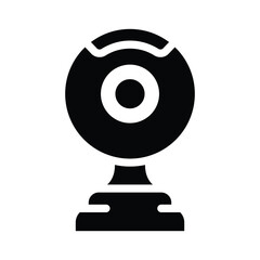 webcam glyph icon illustration vector graphic.eps