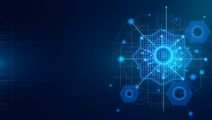 Abstract  blue technology concept background