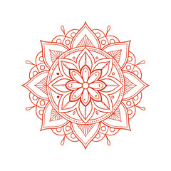 Circular pattern in the form of a mandala. Henna tatoo mandala. Mehndi style. Decorative pattern in oriental style. Coloring book page.