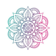 Circular pattern in the form of a mandala. Henna tatoo mandala. Mehndi style. Decorative pattern in oriental style. Coloring book page.