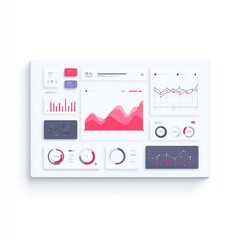 Data dashboard with multiple charts