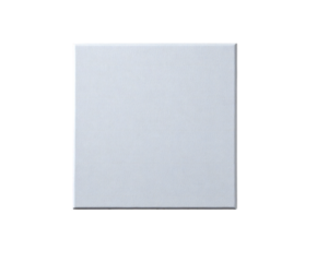Blank textured white canvas square shape ready for painting, isolated object, design element on transparent background