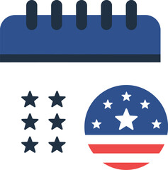 Usa election voting booth ballot box icon