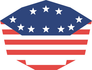 American flag emblem badge