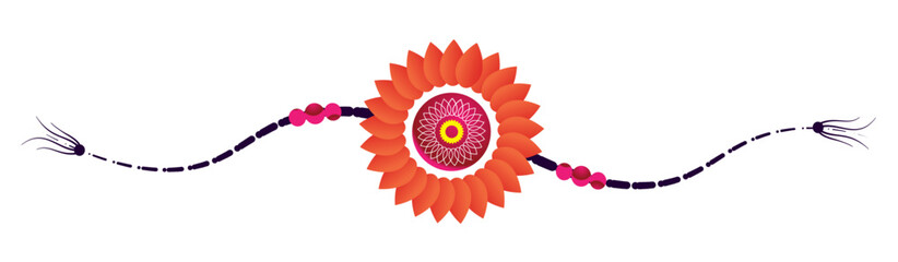 Rakhi Illustration Design. Decorative Rakhi Design for Raksha Bandhan Festival. Svg Vector Format.