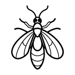 vector illustration of a bee