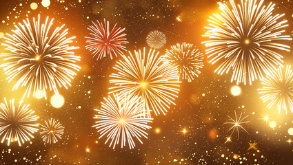 fireworks on the night sky