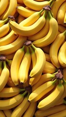Vibrant seamless pattern featuring numerous ripe yellow bananas, natural sweetness, freshness. Fruit texture perfect for summer themes, creating bright, appetizing visual for food-related content.