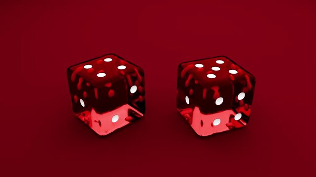Gioco di dadi, rendering 3d.