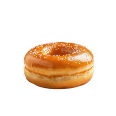 Glazed donut, golden brown, glossy