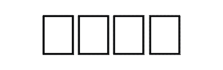 scalloped frame set. Geometric zig zag wavy stickers. Abstract zig zag edge rectangle shape collection.