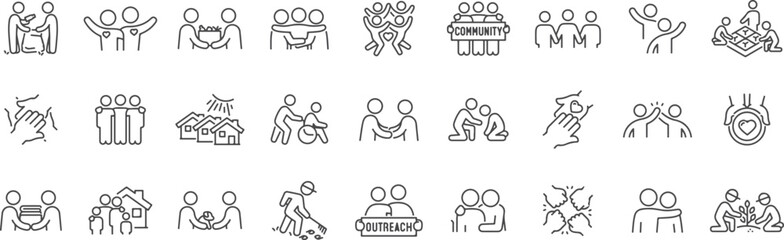 Teamwork and Communication Vector Icons – Collaboration, Office, Group, Meeting, Chat, Discussion, Strategy, Brainstorming, People, Corporate, Community, Business, Partnership, Success, Communication 