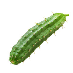 Long, ribbed cactus, vibrant green, spiny