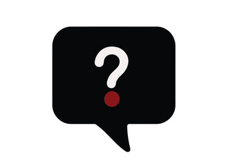 Red question mark icon for help, support, and answers to business problems