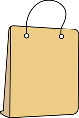 Beige-colored shopping bag for shop