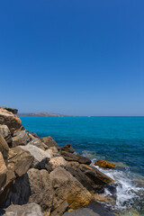 Panoramic view of the coast of Sardinia  island, Italy
