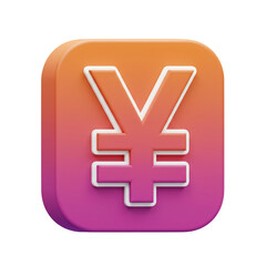 Fototapeta premium A vibrant rendering of the Japanese Yen currency symbol, showcasing financial concepts with a modern aesthetic.