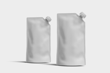 Spout Pouch Mockup on White Background