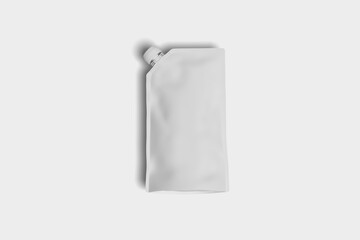 Spout Pouch Mockup on White Background