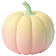 Soft Pastel Colored Pumpkin with Smooth Surface and Graceful Shape for Autumn and Seasonal Decorations