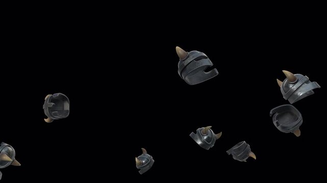 Helmet Blast Off with Alpha Channel