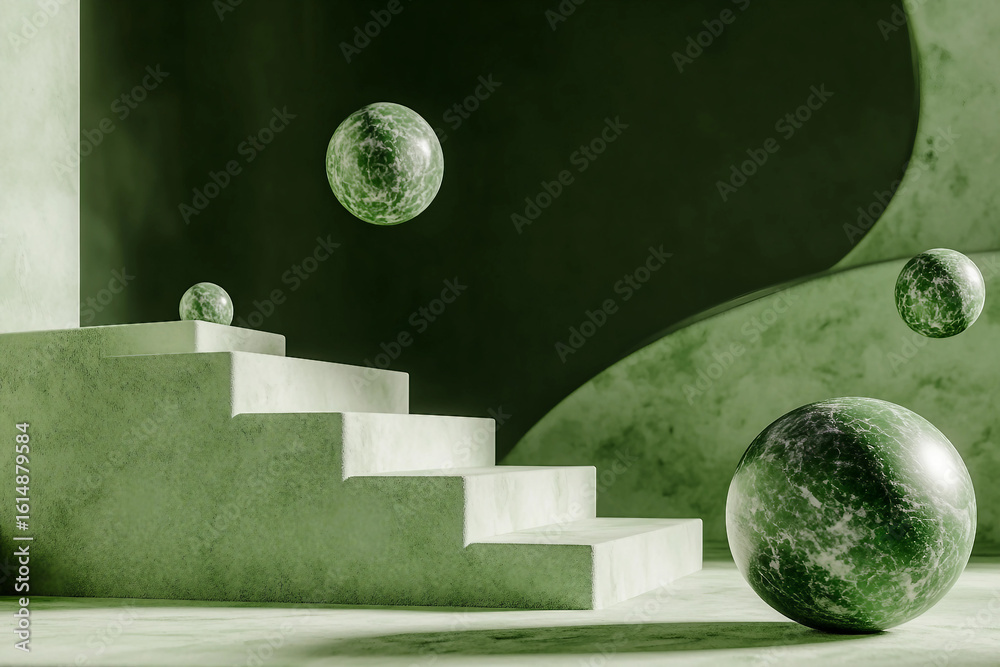 Poster generated with ai 3d render abstract fantasy background colorful design