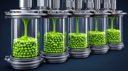 Industrial Processing of Green Peas in Glass Containers with Modern Technology and Machinery