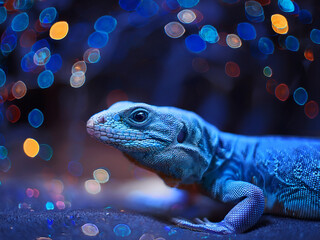 Iguana iguana captured in sharp detail with lush foliage behind.
Wildlife portrait of iguana with intense gaze and textured skin.