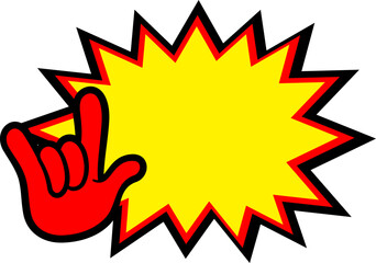 Promotion tags Price and sale signs with love hand icon. red yellow color isolated template.
