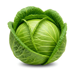 Fototapeta premium Fresh green cabbage vegetable with layered leaves for healthy cooking