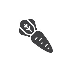 Carrot vegetable solid glyph icon