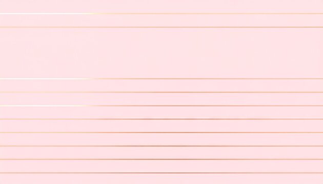 Minimal Pink Background With Horizontal Rose Gold Lines Abstract Design Displaying Texture and Pattern