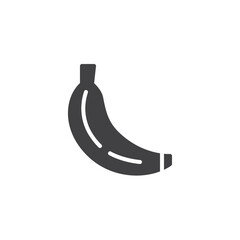 Banana fruit solid glyph icon