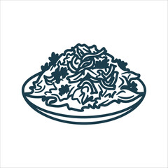 Jackfruit Pulled Pork Illustration, Vegan Food Jackfruit Pull Shredded jackfruit mimicking pulled pork