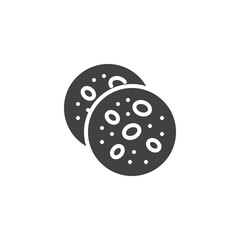 Cookies snack solid glyph icon