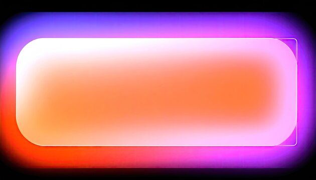 Neon Gradient Blur with Transparent Panel Shape Against A Black Background