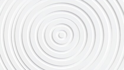 Fototapeta premium White Abstract Paper Relief With Concentric Circles Creating Textured Geometric Pattern and Minimal Design