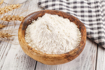 Wheat flour heap for bake