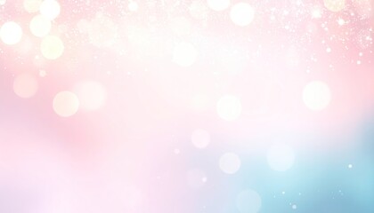 Abstract Airy Pink And Mint Bokeh Background With Soft Focus And Sparkling Lights