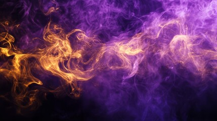vivid purple and gold smoke